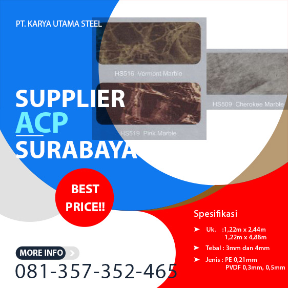 Supplier ACP Marmer Marble Surabaya Terbaik untuk Dinding Interior